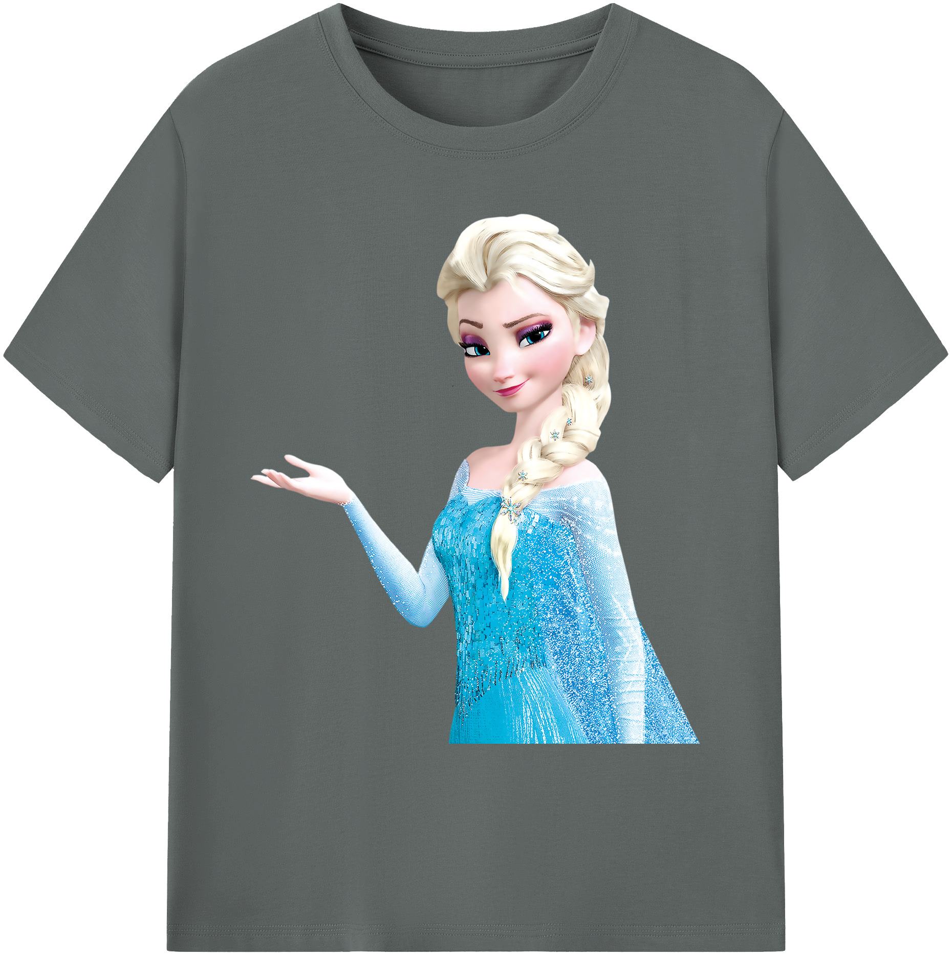 （画像用） アナと雪の女王 アンナ エルサ Frozen Anna Elsa 綿100％ メンズ半袖Tシャツ｜肌触りやわらか＆通気性